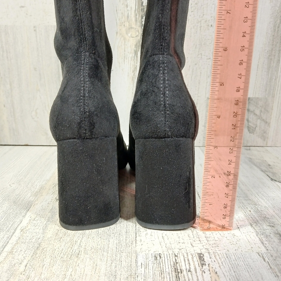 NEW Jeffrey Campbell Parisah Black Over the Knee Boots #1193 - Picture 8 of 11